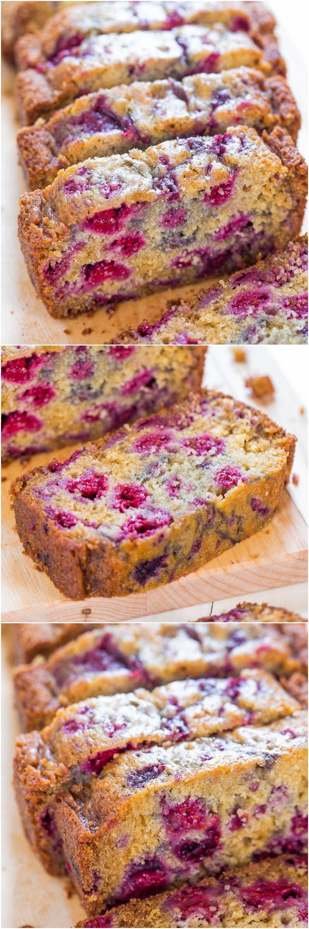 The Best Raspberry Bread – There’s almost more raspberries than bread! Super soft and just bursting with j