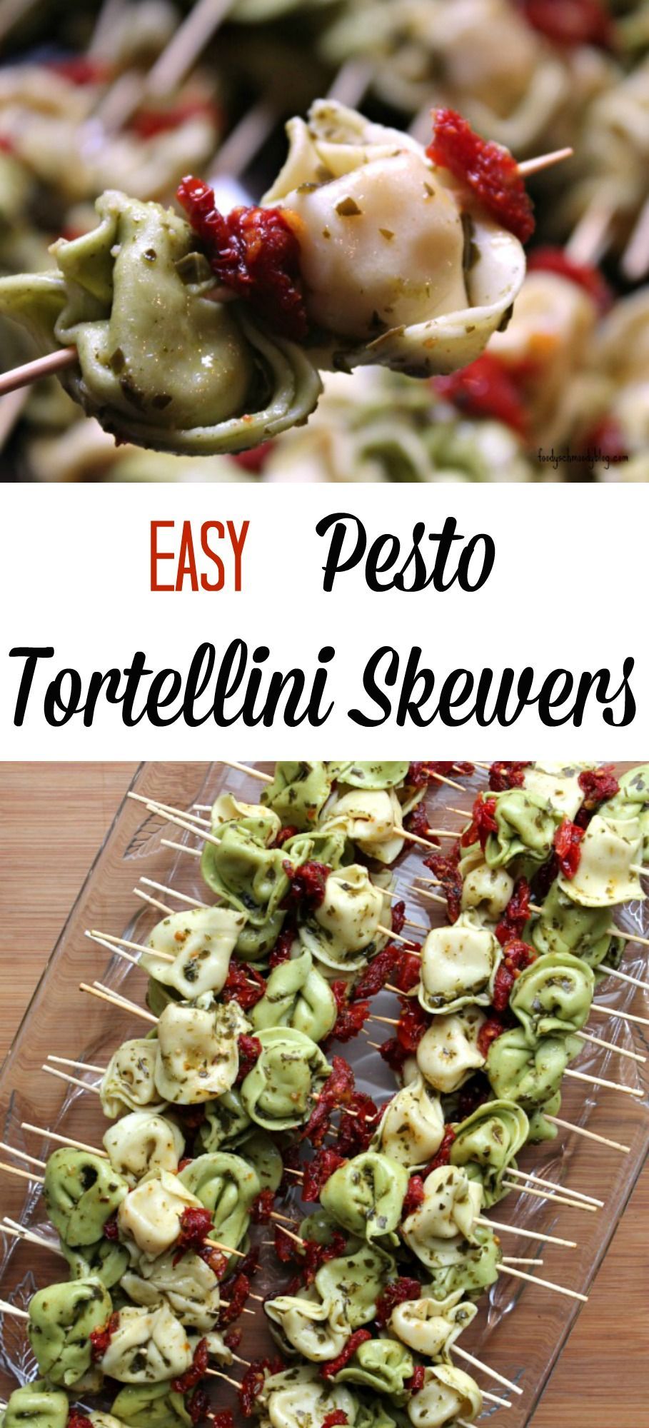 These Easy Pesto Tortellini Skewers are served up room temperature (or cold) making them a great choice fo