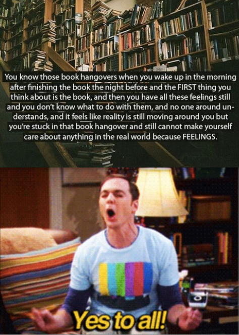 . this happens to me so often with amazing books. Its horrible and incredible at the same time. Get any bo