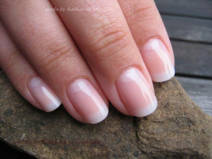 This is what an American Manicure should look like, but why do they always insist on painting the pink pol
