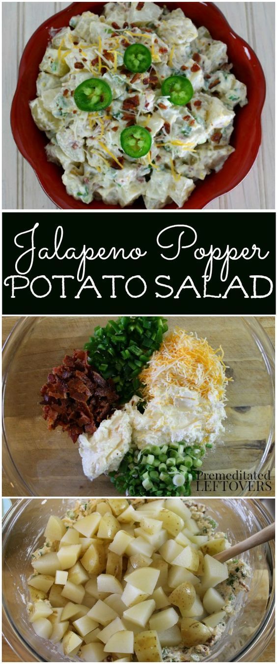 This Jalapeno Popper Potato Salad recipe is made with jalapeno peppers, cream cheese, and bacon. It’s a de
