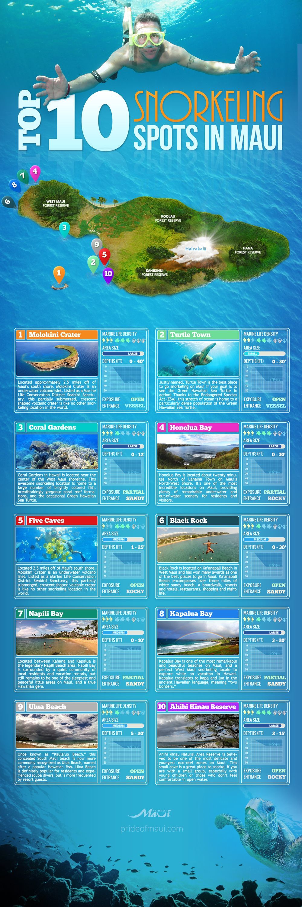 Top 10 Maui snorkeling spots guide