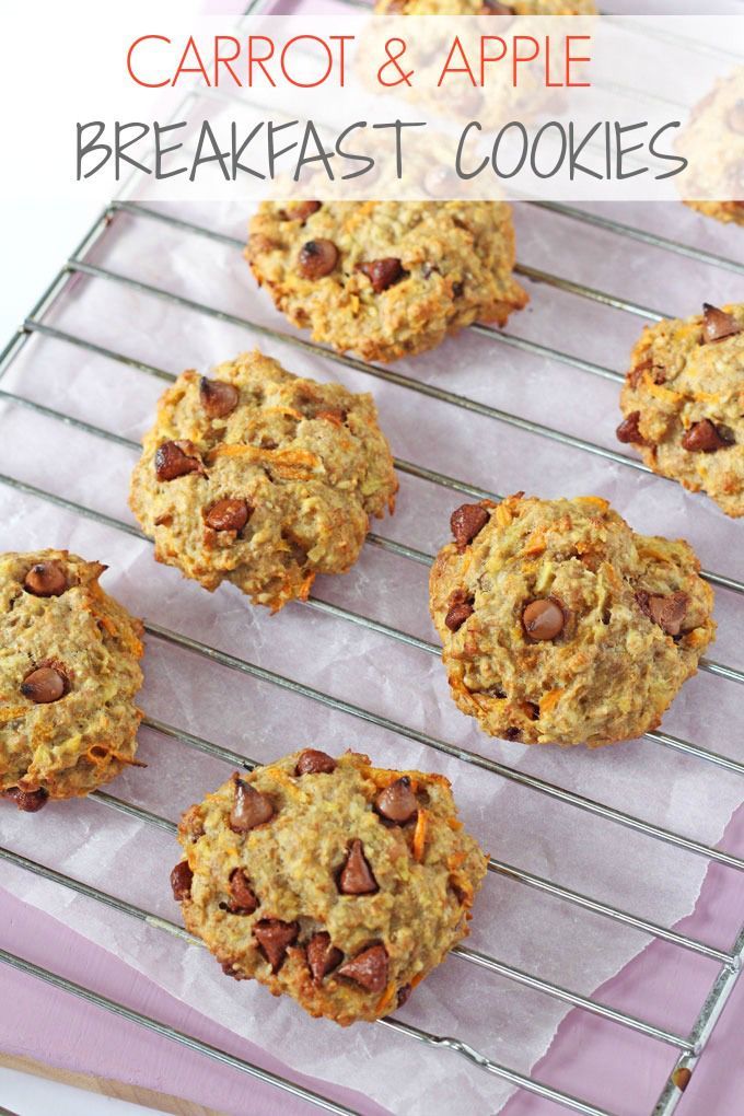 Vegetable Cookies?! A delicious breakfast cookie recipe, packed full of healthy oats, carrots, apples and