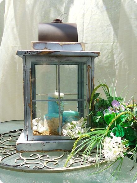 Window Pane Lanterns made from Dollar Store Picture Frames!