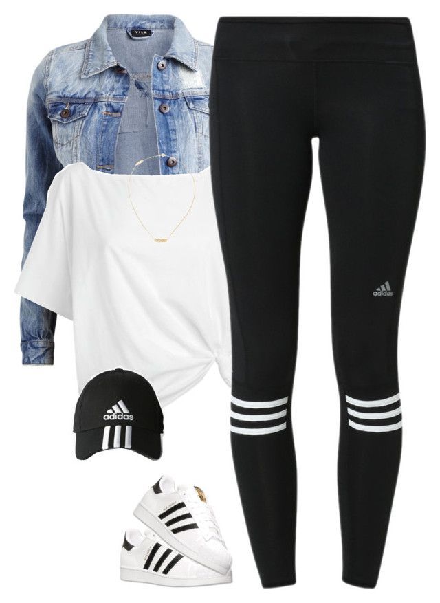 “Adidas*” by thatchickcrazy on Polyvore featuring VILA, Red Herring, adidas and Yves Saint L