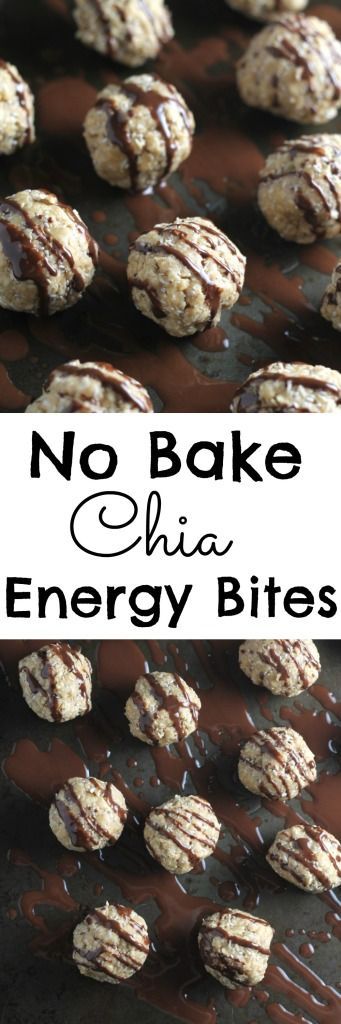 An easy no bake recipe for gluten free energy bites made with oats, nut butter and chia seeds. So heal