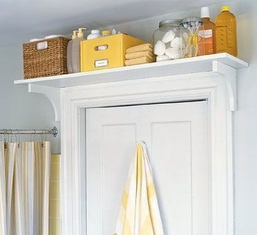 Bathroom Storage Ideas for Small Spaces – Above The Door Shelf – Click Pic for 42 DIY Bathroom Organizatio