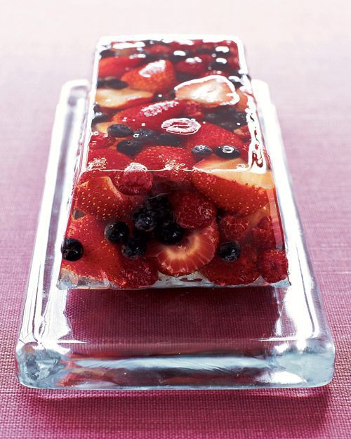 Berry gelatin – made with unflavored gelatin & juice