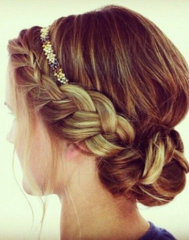 braid + headband.