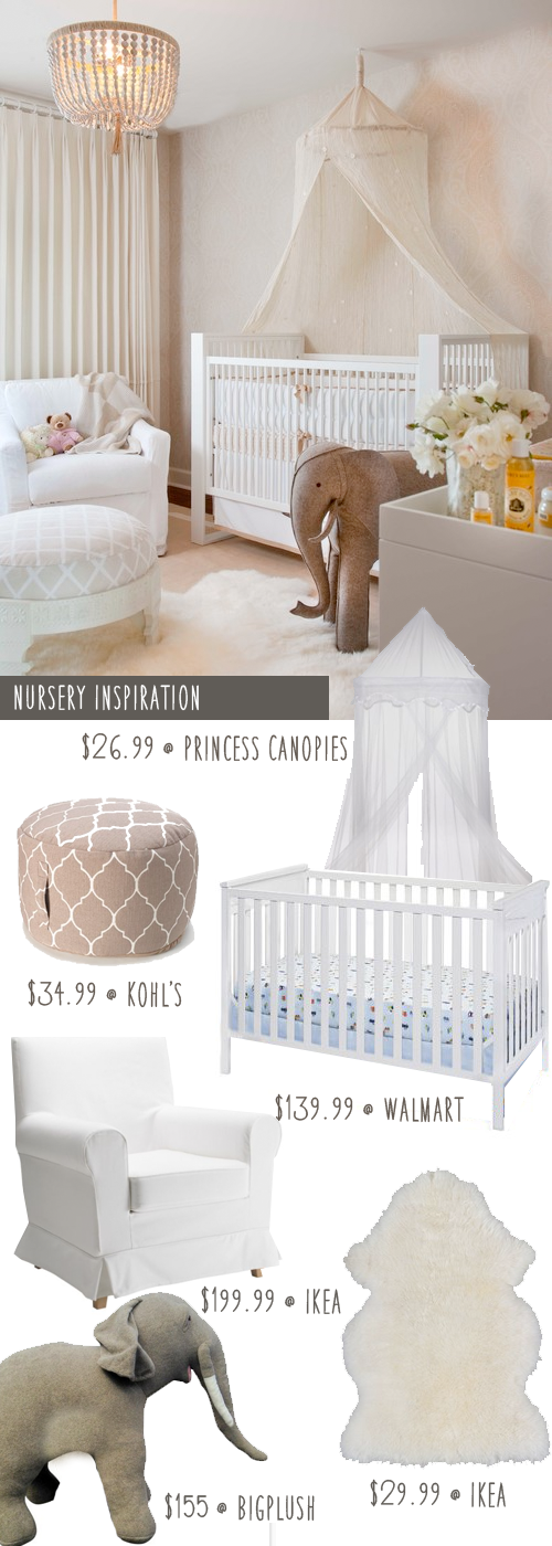 Budget makeover.. Hollywood Glamour nursery on a budget.