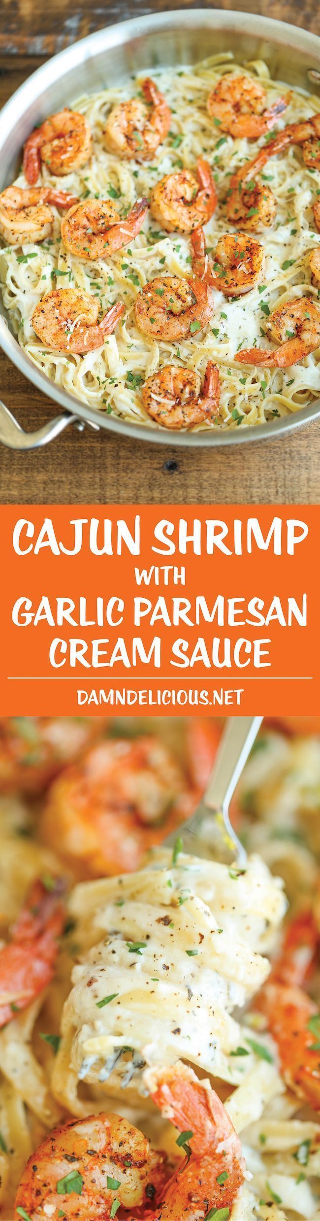Cajun Shrimp with Garlic Parmesan Cream Sauce – The easiest weeknight meal with a homemade cream sauce tha