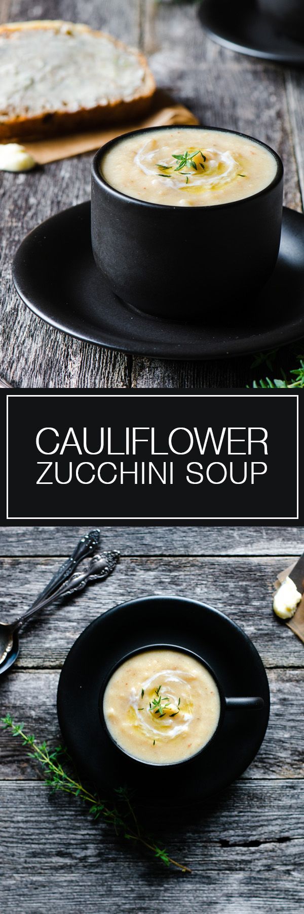 Cauliflower Zucchini Soup – Healthy  soup with lots of veggies!