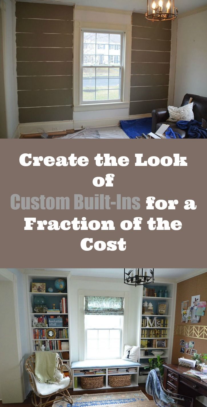 Create the look of custom built-ins for a fraction of the cost