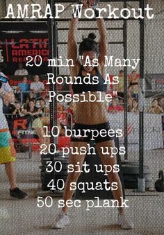 #crossfit –I’m sure this would be challenging to see how many rounds you can do in 20 min each day/we