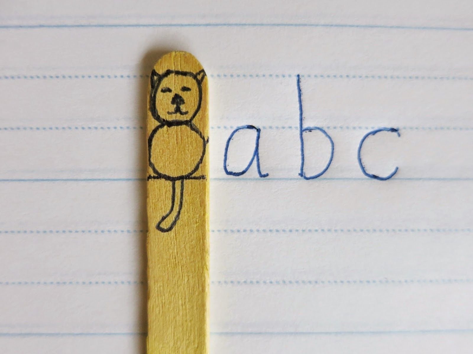 Cute classroom trick for kids learning to write in the lines. “Clever Cat” helps as a visual aid to assist