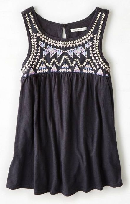 Dear Stitch Fix Stylist. I love this tank top. Graphic inspired embroidery, I don’t mind the black because