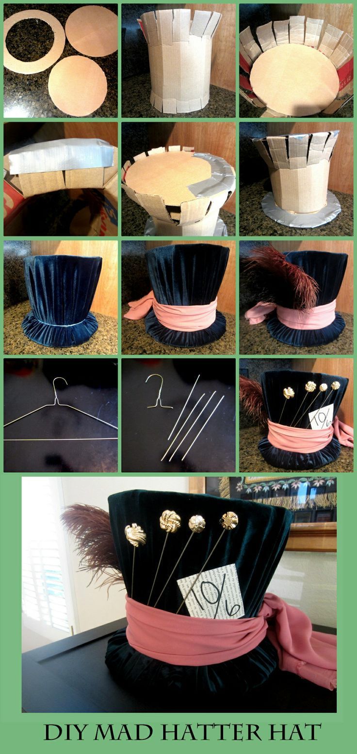 DIY Mad Hatter hat from Alice In Wonderland – Just in case I decide to go as him for halloween this ye