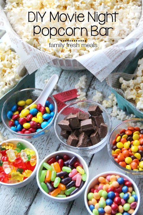 DIY Movie Night Popcorn Bar —  FamilyFreshMeals.com