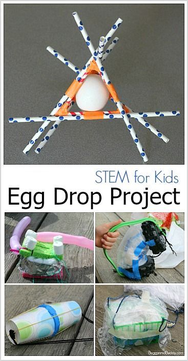 Egg Drop Project 2016: Fun STEM activity for kids- Design an egg contraption to protect a raw egg! (wi