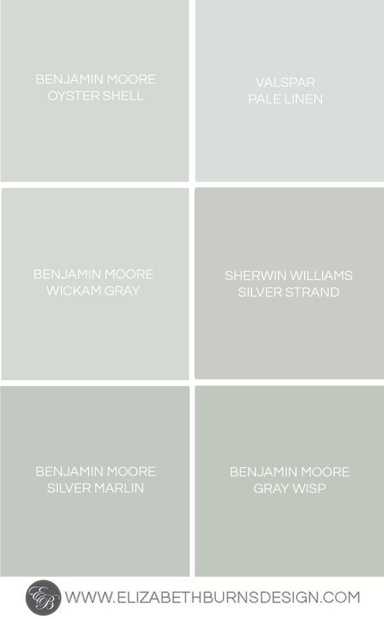 Elizabeth Burns Design – Benjamin Moore Oyster Shell, Valspar Pale Linen, Benjamin Moore Wickam Gray, Sher