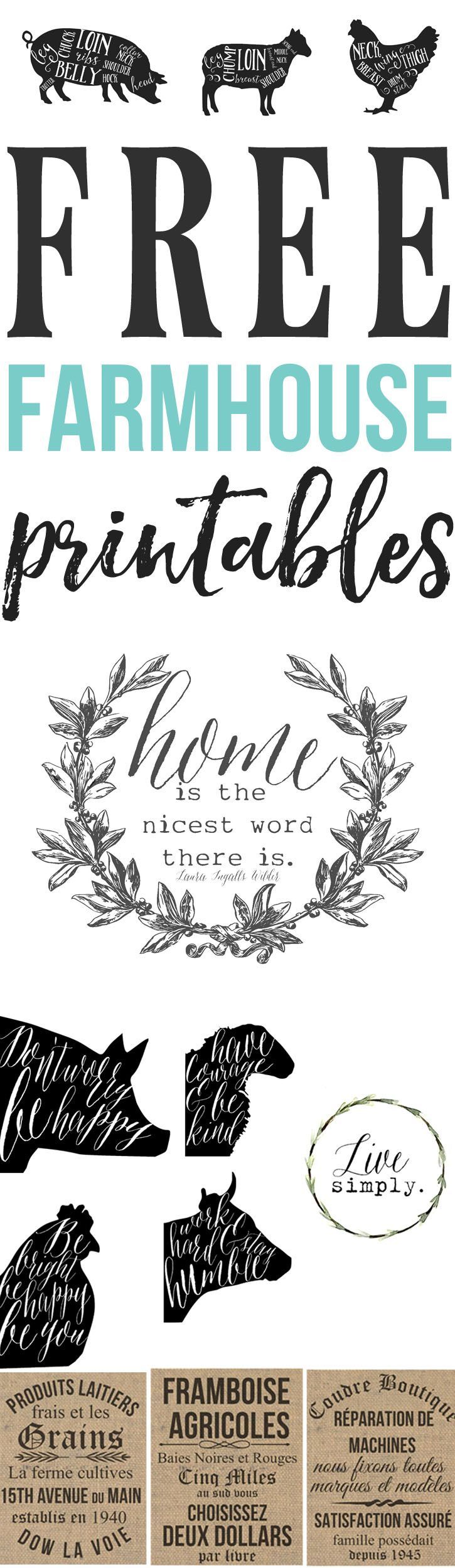 Free Farmhouse Printables For Your Home — The Mountain View Cottage