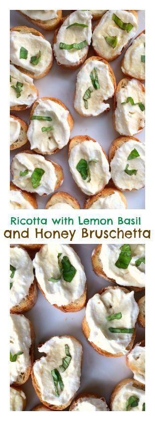Fresh and light, this Ricotta with Lemon, Basil, and Honey Bruschetta is perfect summertime appetizer!