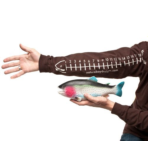 Gotta get Max one of these for measuring real and imaginary catches! Fish measuring shirt. Nature Boy Desi