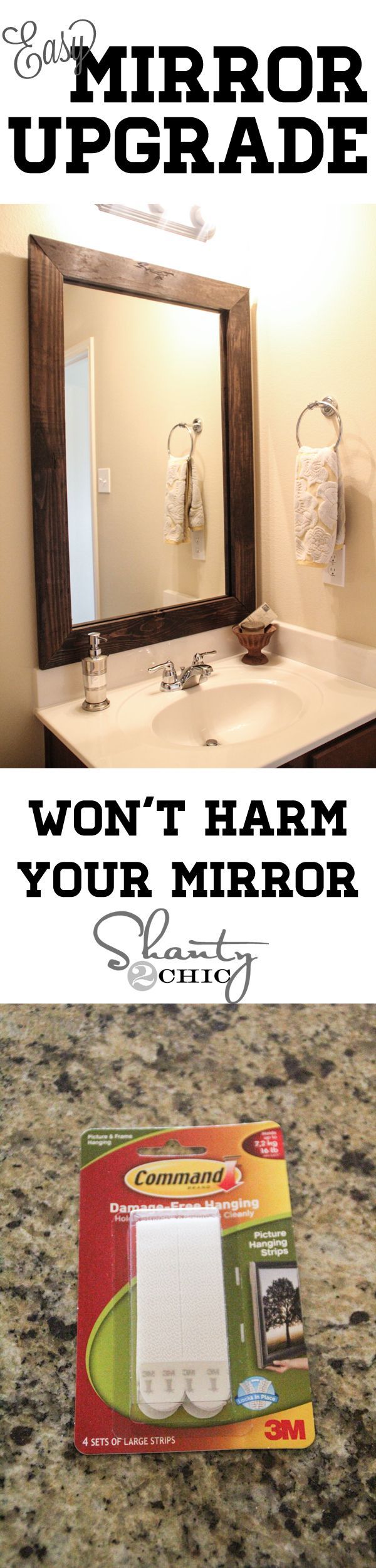 Great tutorial for updating a boring bathroom mirror!  I need this!