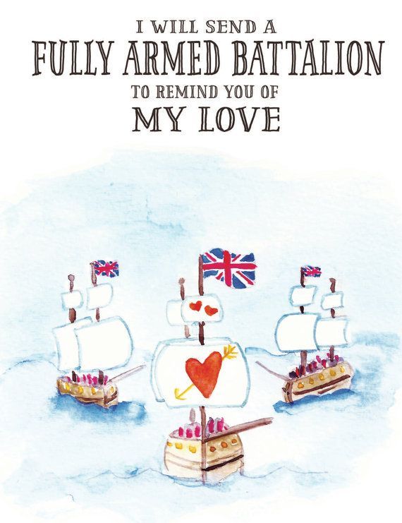 Hamilton Greeting Card – I Will Send A Fully Armed Battalion to Remind You of My Love – King George