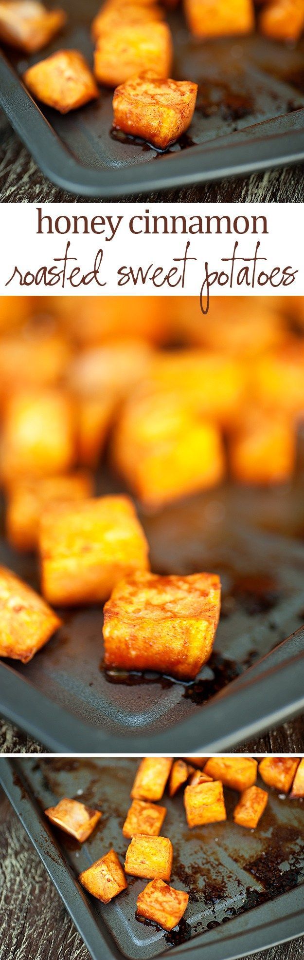 Honey Cinnamon Roasted Sweet Potatoes – perfect for #Thanksgiving!