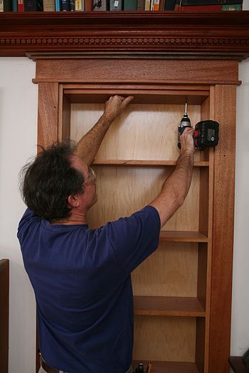 How to install a hidden pivot bookcase. And here I thought only millionaires could have these …