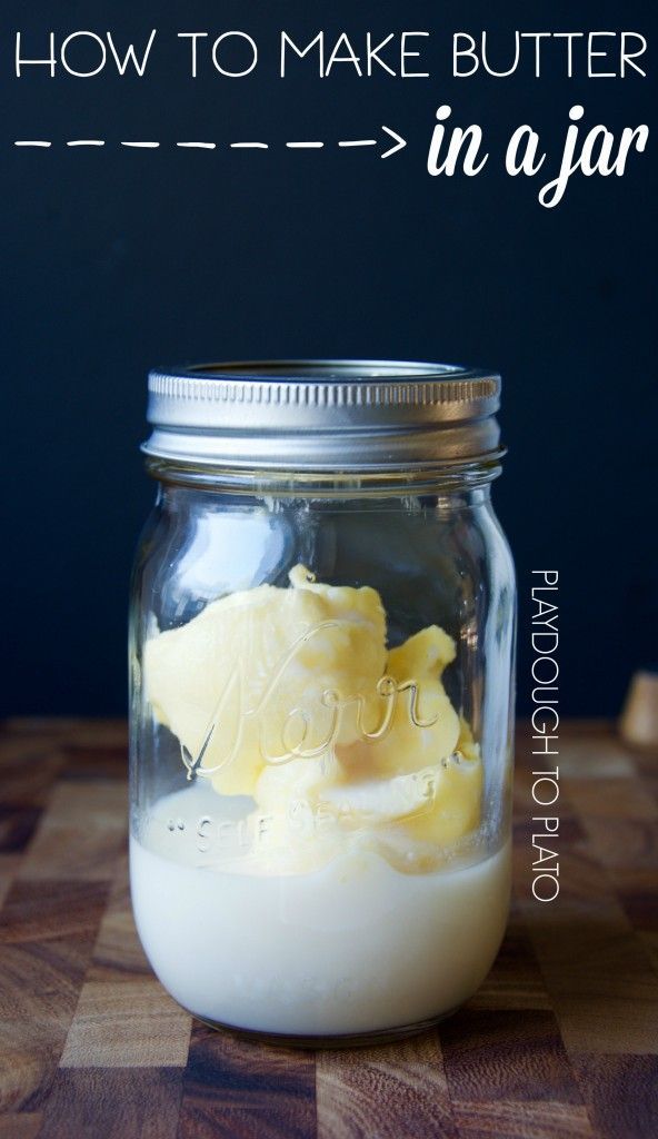 How to Make Butter in a Jar. Super cool science for kids. And it’s so easy! Just 10 minutes and a few simp