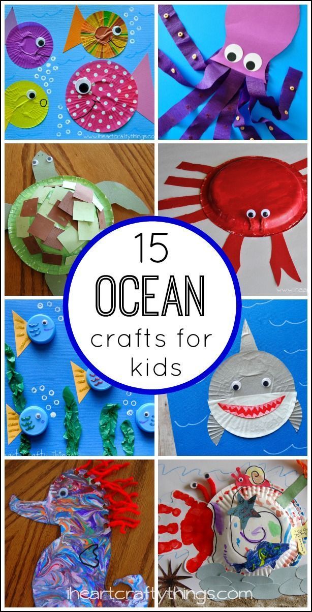 Kids will love creating these 15 Fantastic Ocean Themed Kids Crafts from iheartcraftything….
