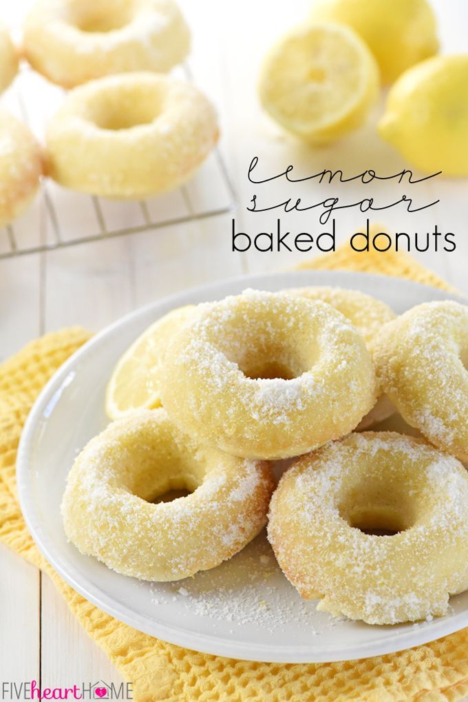 Lemon Sugar Baked Donuts ~ these easy-to-make, bursting-with-lemon treats are perfect for breakfast, b