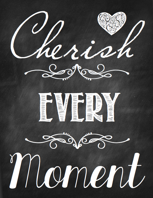 Let’s Cherish Every Moment in 2014! graphic from One Good Thing By Jillee
