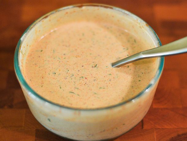 Louisiana Remoulade Sauce… to satisfy my spicy food craving. Perfect poured over fresh boiled jumbo shri
