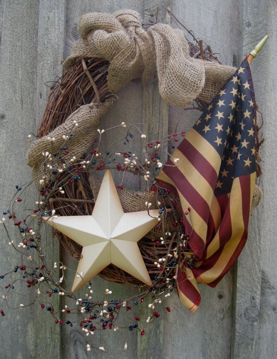 Love this gorgeous Americana wreath! Will be making for the next 4th of July!