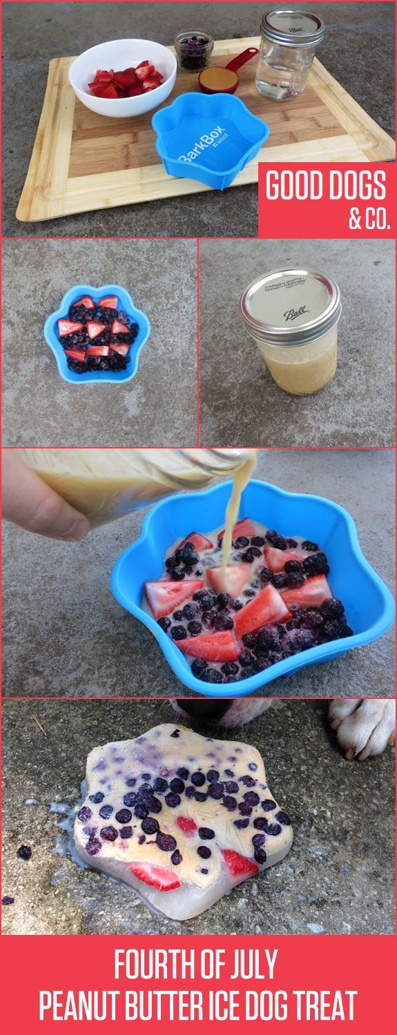 Make a peanut butter ice treat for your pup to enjoy during Fourth of July! Consider it an early consolati