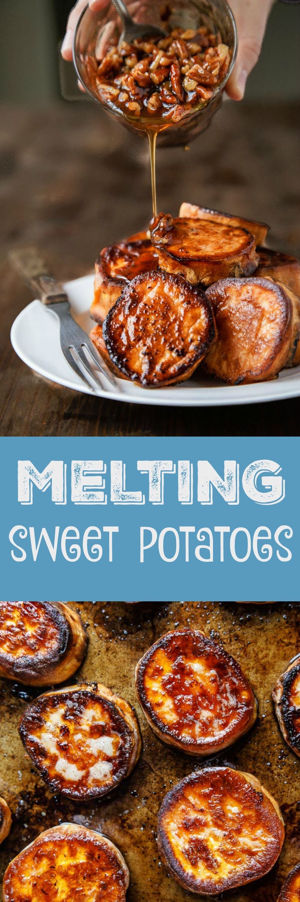 Melting potatoes, sweet potato version! The BEST oven roasted sweet potato recipe. Like, ever.