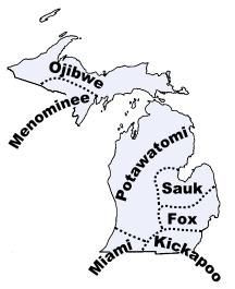 My ancestors…map of Michigan tribes in the past…