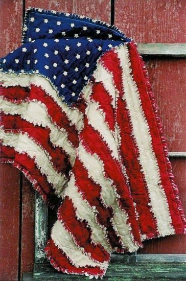 My Cute Idea: American Flag Rag Quilt