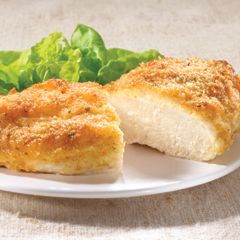 Parmesan Crusted Chicken:  1/2 cup mayonnaise  1/4 cup grated Parmesan cheese  4 boneless, skinless chicke