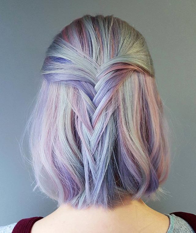 Pastel violets, blues and pink – Fairy hair!
