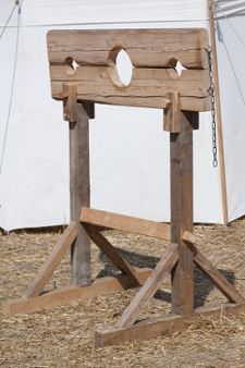 “pillory” Halloween Prop for haunted trails