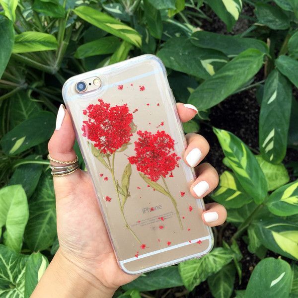 Pressed Red Wildflowers Phone Case