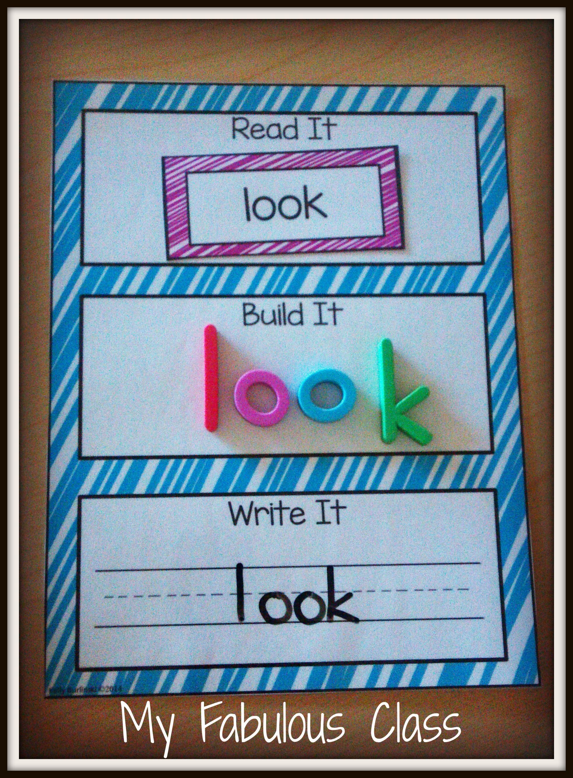 Read, Write, Build- Pre-Primer and Primer sight words. Perfect for Guided Reading and Word Work centers.