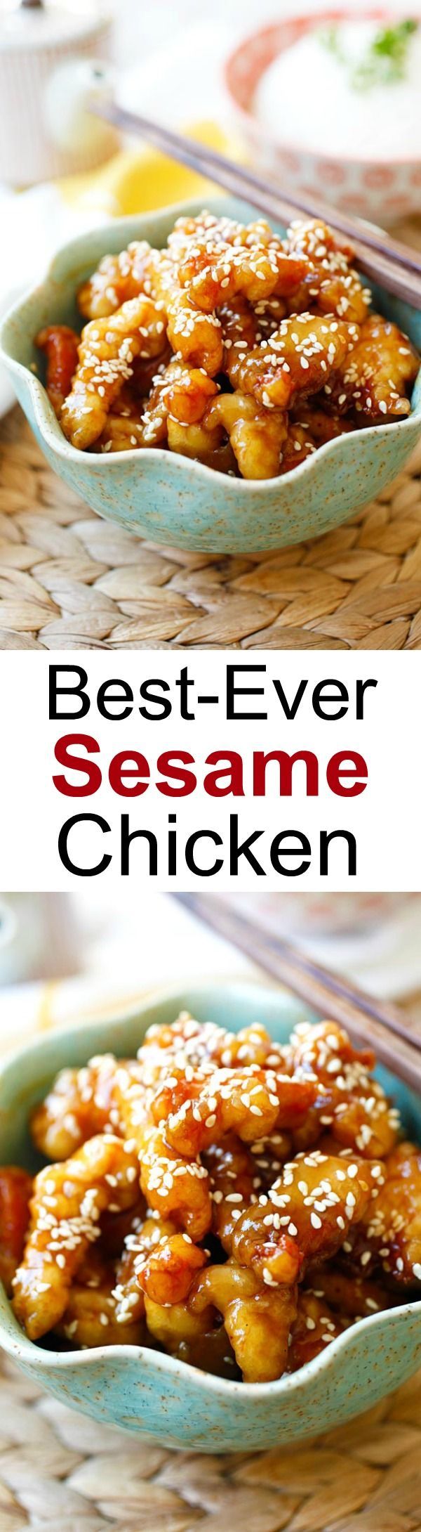 Sesame Chicken – crispy chicken with sweet, savory sauce with sesame seeds. Best and easiest recipe that i