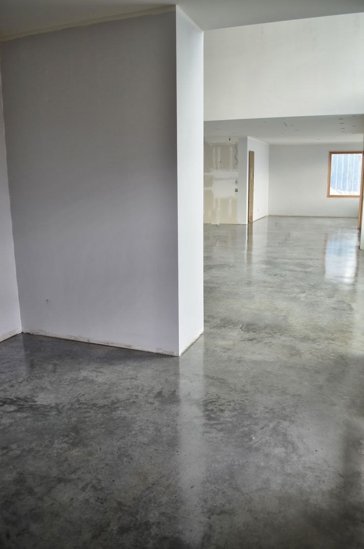 simple waxed concrete floors