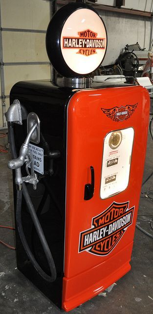 Super cool kegerator ~ Gas Pump Style Vintage Refrigerator Kegerator by CCCSTL, via Flickr