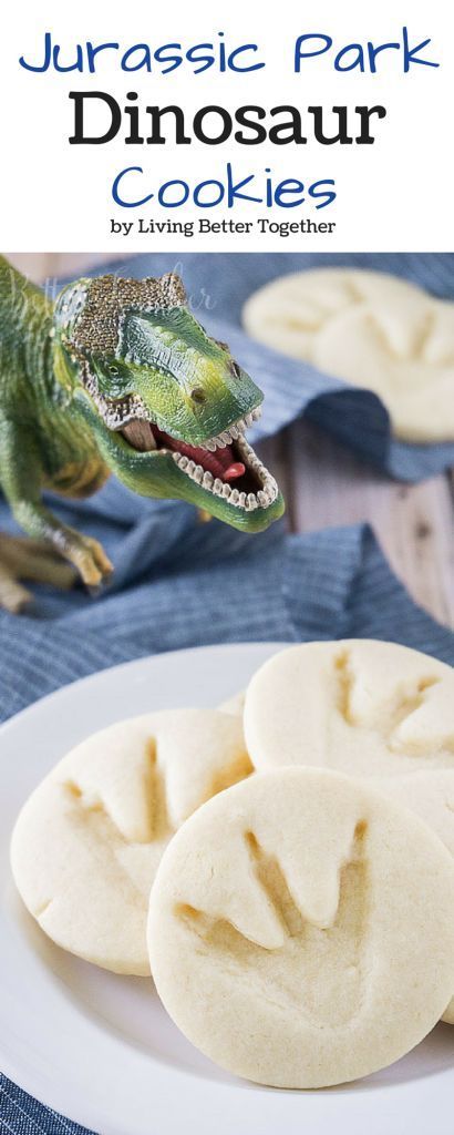 These simple Jurassic Park Dinosaur Cookies are so easy to make and are perfect for the Jurassic World rel